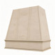 Wood Tapered Hood with Strapping Flat Trim Wood Tapered Hood with Strapping Flat Trim